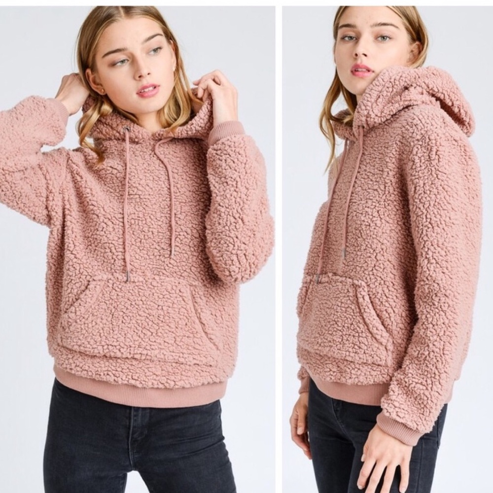 ⚡️Mauve Sherpa Hoodie